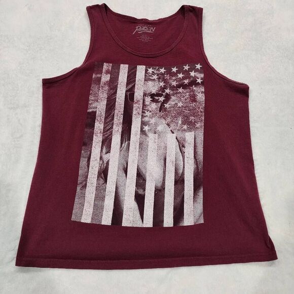 Popular Poison men's American Flag Chick graphic Size large - Picture 1 of 7